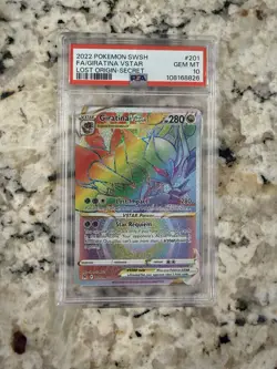 2022 POKEMON SWORD & SHIELD LOST ORIGIN FULL ART/GIRATINA VSTAR SECRET PSA 10 - Image 1