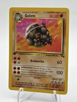 Pokemon Golem 36/62 Fossil - 1st Edition Regular TOWC Unlimited - Image 3