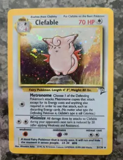 Clefable - 5/130 - Pokemon Base Set 2 Holo Rare Card WOTC - Image 1