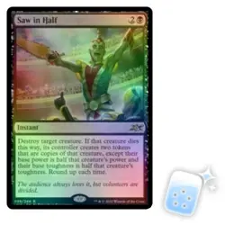 FOIL SAW IN HALF Unfinity Magic MTG MINT CARD - Image 1