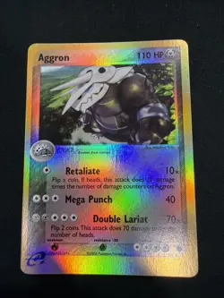 Pokemon TCG English Aggron Card 1/109 Reverse Holo Ruby Sapphire Edition LP - Image 1