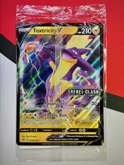 JUMBO Toxtricity V Stamped Promo Sealed NEW Rebel Clash 070/192 Pokemon Card - Image 1