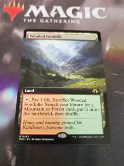 Mtg. Wooded Foothills. Extended Art. #467. Modern Horizons 3. Pack Fresh - Image 1