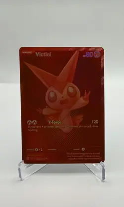 Pokemon TCG White Flare Victini 172/86 Card Red Holo Rare English - Image 1