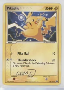 Pikachu Pokemon EX Emerald #60 2005 - Image 1