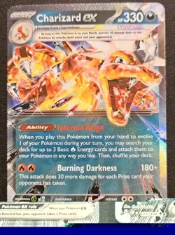 Pokemon TCG Obsidian Flames 125/197 Charizard EX Double Rare - Image 1