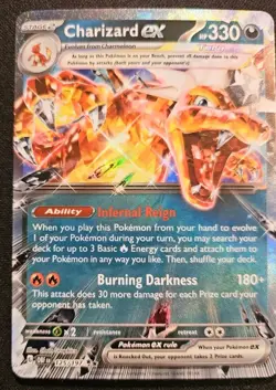 Pokemon TCG Obsidian Flames 125/197 Charizard EX Double Rare - Image 2