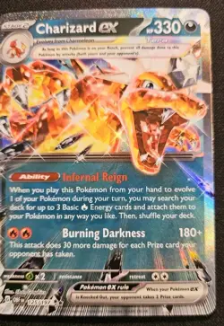 Pokemon TCG Obsidian Flames 125/197 Charizard EX Double Rare - Image 3