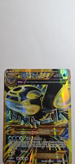 96/98 Primal Kyogre EX Shiny Full Art Ancient Origins LP Pokemon TCG - Image 2