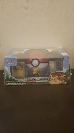 Sealed Pokemon Pikachu & Eevee Poke Ball Collection Box 5x Packs 2018 - Image 1