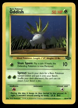 Pokemon TCG Jungle #58/64 Oddish LP - Image 1