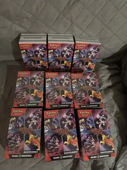 Lot of 9 Pokemon Scarlet & Violet Destined Rivals Booster Bundle Factory Sealed - Image 1