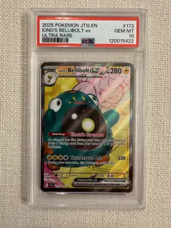 Ionos Bellibolt ex 172/159 Journey Together Ultra Rare Full Art Pokemon PSA 10 - Image 1
