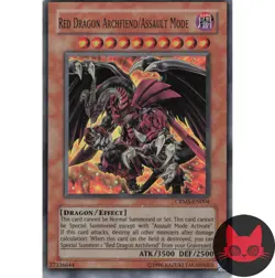 Yugioh Red Dragon Archfiend/Assault Mode CRMS-EN004 Ultra Rare LP Miscut - Image 1