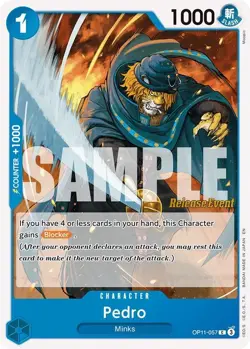 Light Play, English One Piece Pedro - OP11-057 - C One Piece Pre-Release Promos - Image 1