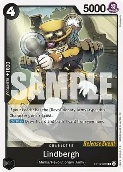 Light Play, English One Piece Lindbergh - OP12-095 - C One Piece Pre-Release Pro - Image 1