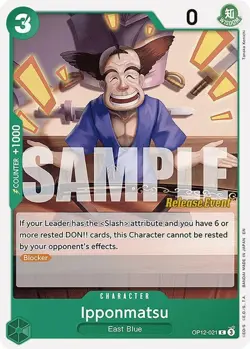 Light Play, English One Piece Ipponmatsu - OP12-021 - C One Piece Pre-Release Pr - Image 1