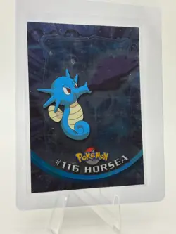 POKEMON 2000 TOPPS TV ANIMATION #116 HORSEA HOLO CARD BLUE LOGO LP - Image 1