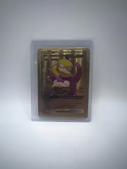 Basic Slowpoke & Psyduck Pokemon Gold Foil Non Licensed Art Card - Image 1