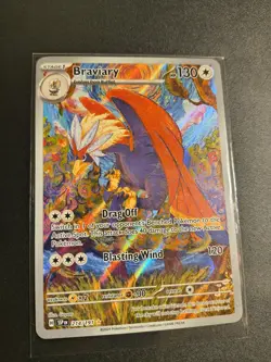 Pokemon TCG Braviary Illustration Rare Card 214/191 SV08 Surging Sparks NM - Image 3