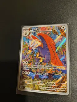 Pokemon TCG Braviary Illustration Rare Card 214/191 SV08 Surging Sparks NM - Image 4
