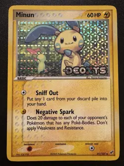 Minun 41/107 & Plusle 44/107 EX Deoxys Pokemon Card Set Reverse Holo Rare LP - Image 2