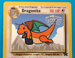1999 Pokemon Black Star Movie Promos Dragonite Card #5 Wizards, Nintendo - Image 3
