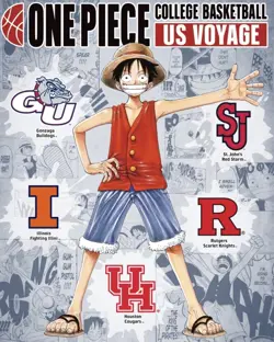 PreSale One Piece Monkey.D.Luffy US College Basketball Promo Card+Rutgers Poster - Image 1