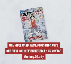 PreSale One Piece Monkey.D.Luffy US College Basketball Promo Card+Rutgers Poster - Image 2