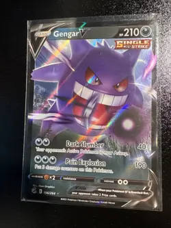 Pokemon TCG Fusion Strike Gengar v Ultra Rare Card 156/264 - Image 1