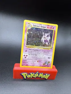 Pokemon Gengar Holo Gym Heroes Card Swirl 14/132 Sabrina's Gengar NM/LP Swirl - Image 2