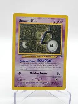 Unown V 89/105 Common Neo Destiny Pokemon Card Game Tcg Vintage 2002 - Image 1
