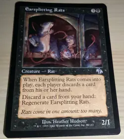 Magic the Gathering MTG Earsplitting Rats (65) Judgment LP - Image 1