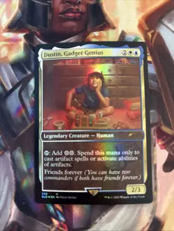 Hargilde, Kindly Runechanter "Dustin, Gadget Genius" - Foil SLD NM MTG - Image 1