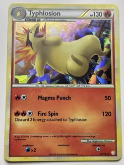 Pokemon Tcg Typhlosion [Cracked Ice] #32 Pokemon HeartGold & SoulSilver MP - Image 1