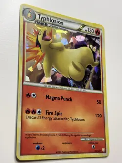 Pokemon Tcg Typhlosion [Cracked Ice] #32 Pokemon HeartGold & SoulSilver MP - Image 2