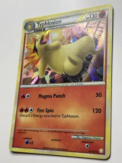 Pokemon Tcg Typhlosion [Cracked Ice] #32 Pokemon HeartGold & SoulSilver MP - Image 3