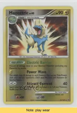 Manectric Reverse Foil Pokemon Platinum #11 2009 READ - Image 1