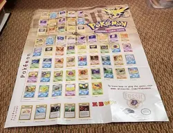 Vintage 1999 Pokemon Wizards Of The Coast Nintendo Poster Trading Card Game TCG - Image 4