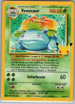 Venusaur 15/102 Celebrations: Classic Collection - Pokemon Card - NM - Image 1