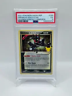 PSA 5 Celebrations Greninja SWSH144 Black Star Promo Pokemon Card TCG - Image 1