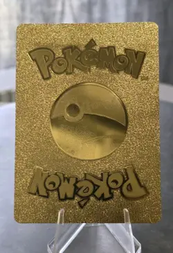 Pokemon Pikachu V 835hp Gold Foil Fan Art Collector Card TCG - Image 2