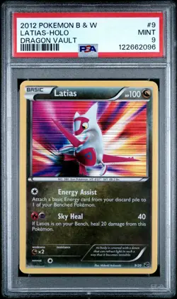2012 POKEMON B&W DRAGON VAULT #9 LATIAS-HOLO PSA 9 - Image 1