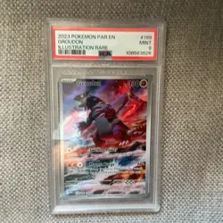 Pokemon TCG Sv04: Paradox Rift Groudon Holo Illustration Card 199/182 PSA 9 - Image 1