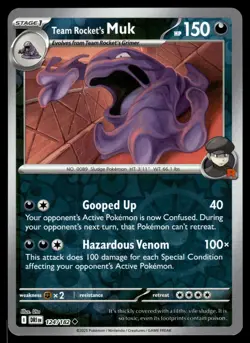 TEAM ROCKET'S MUK - 124/182 Uncommon Destined Rivals Pokemon Reverse Holo NM - Image 1