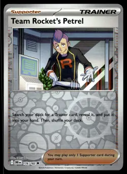 TEAM ROCKET'S PETREL - 176/182 Uncommon Destined Rivals Pokemon Reverse Holo NM - Image 1