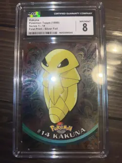 CGC 8 NM/MINT Graded Pokemon Topps 1999 Kakuna Series 1 - 14 Fourth Print - Image 1