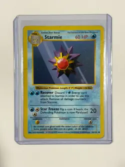 STARMIE 64/102 POKEMON BASE SET SHADOWLESS - HP - Image 1