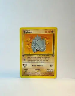 Rhyhorn Jungle Pokemon 61/64 First Edition Common Near Mint or Better - Image 1