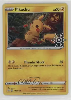 Pikachu (Snowflake Stamp) Pokemon Sword & Shield Black Star #SWSH153 - Image 1